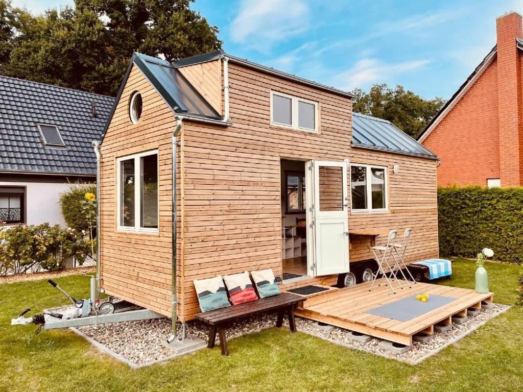 Tiny House Fleesensee Mit Eigenem Garten Und Nur Wenige Meter Vom Seeufer Goehren-Lebbin Exterior photo